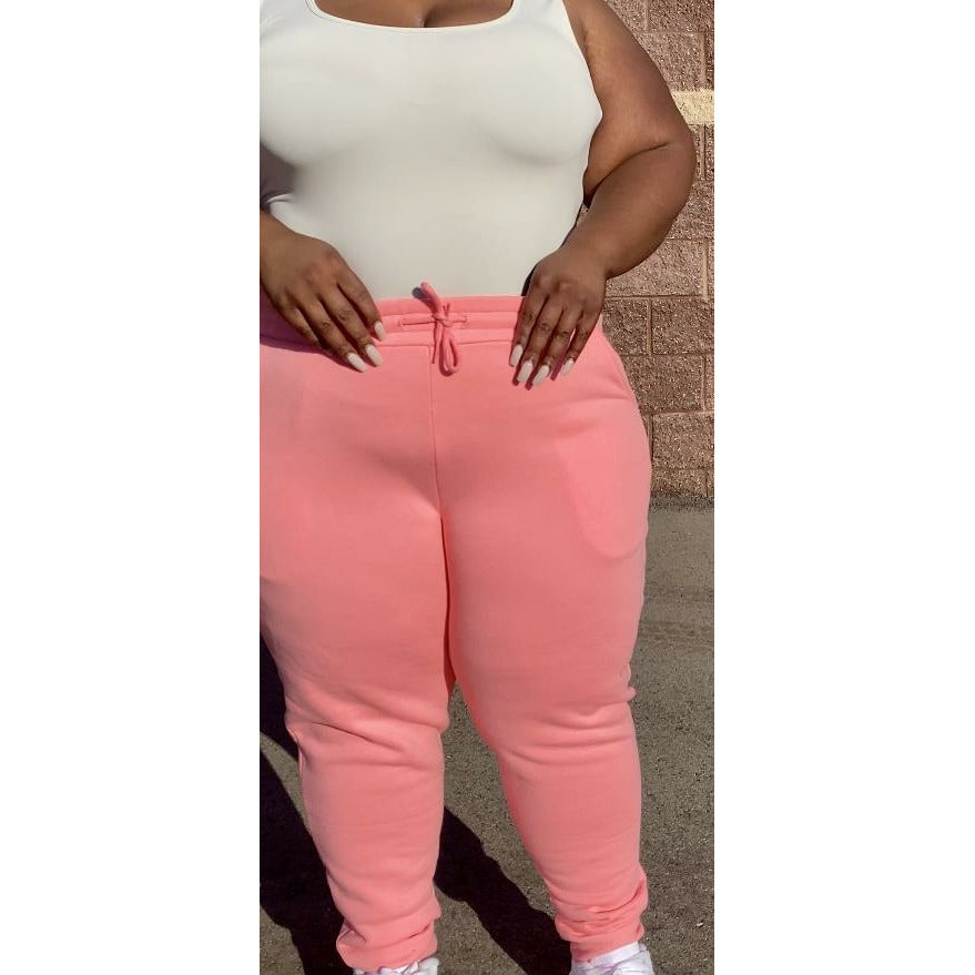 Curvy Joggers - Pink curvy-joggers-pink 1X,2X,3X Curvy Collection